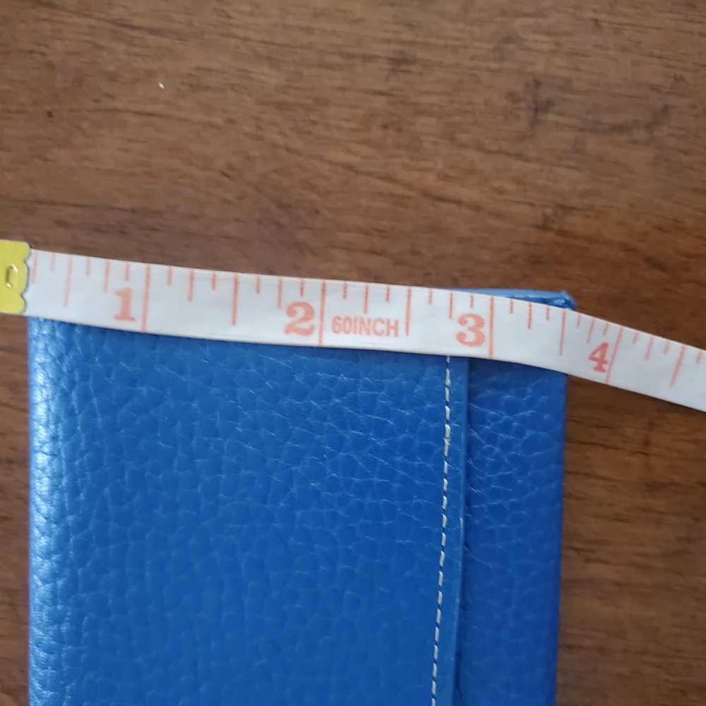 J.Mc.Laughlin Blue Leather Flap Wallet Mens